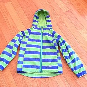 L.L. Bean size 8 Green and Blue Stipes